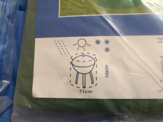 Funda protectora barbacoa Ø71x56cm y lona 2,50x1,5