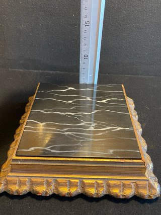 Peana madera para imagen religiosa virgen o niño