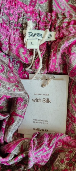 Pantalón de seda estampado