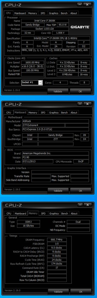 Placa ASRock Z77 Extreme4 + i7 2600K + 16GB DDR3