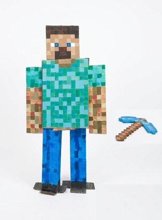 Disfraz Minecraft Steve XXL Hecho a Mano