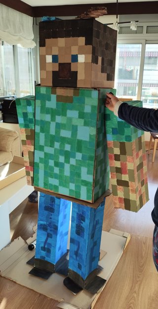 Disfraz Minecraft Steve XXL Hecho a Mano