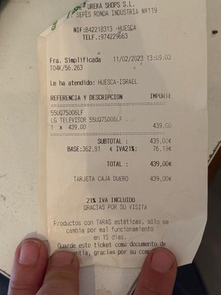 Televisión LG Negra