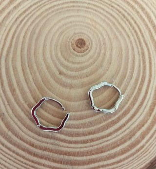 Pendientes acero brillo.