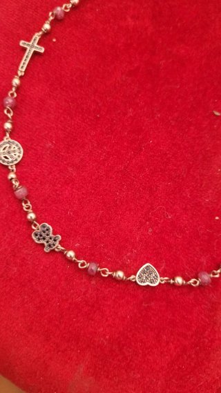 Collar Tous Plata Baño Oro Cruz Corazón Alas