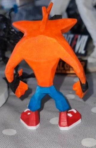 Crash Bandicoot Low Poly Statuetta
