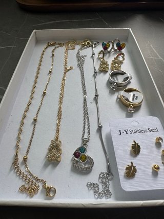 Set gioielli acciaio inox oro e argento
