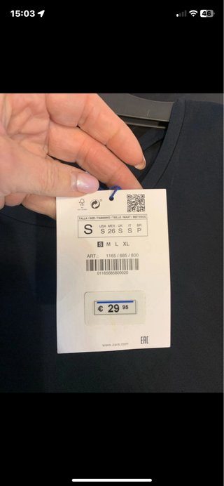 Vestito Zara nero con stampa M