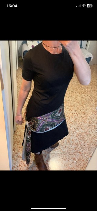 Vestito Zara nero con stampa M