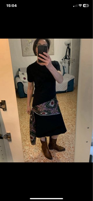 Vestito Zara nero con stampa M