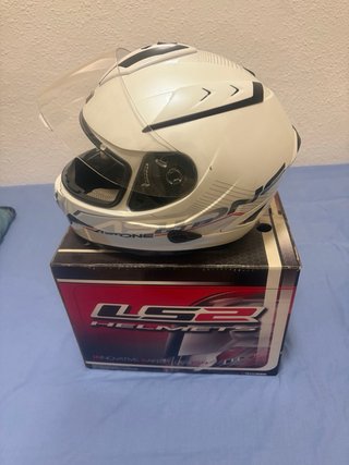 Casco LS2 HELMETS GTB 600 blaco y negro talla xl