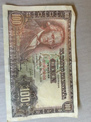 Réplica Billete 100 Pesetas 1948 - Fco. Bayeu