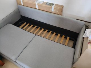 Sofá Cama Gris de tela