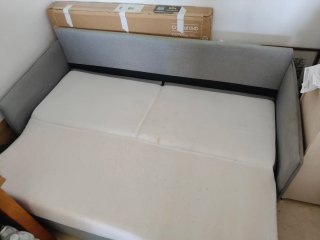 Sofá Cama Gris de tela