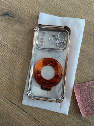 Funda iPhone 14 Pro Rose Gold con espejo