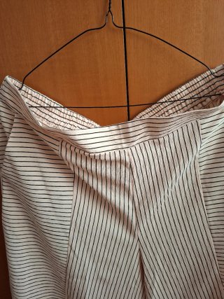 Pantalón palazzo rayas beige y negro XXL