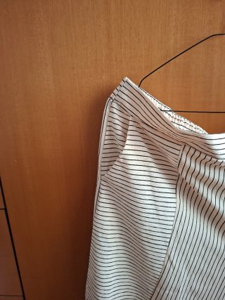 Pantalón palazzo rayas beige y negro XXL