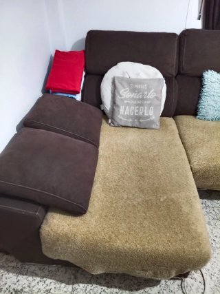 Chaiselongue marrón chocolate sin desperfectos