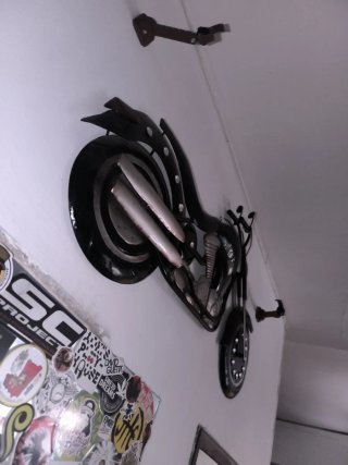 Moto Decorativa Nera e Argento