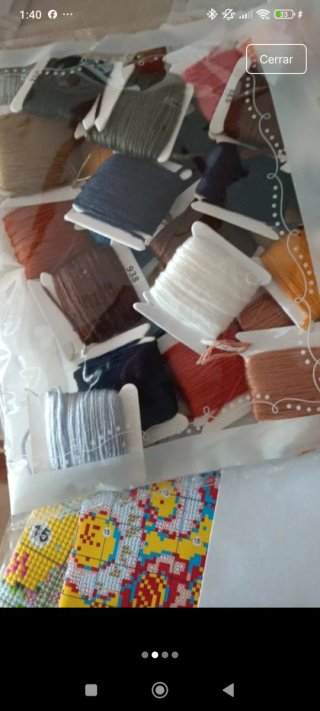 Kit Punto de Cruz Impreso, Nuevo.