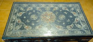 Mesa de salón Marroquí, taburetes,y mesa de centro
