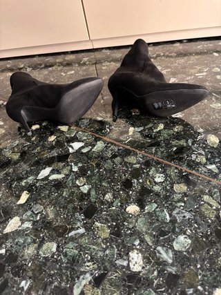 Stivaletti tacco 8cm alto neri