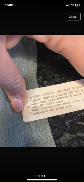 Vestito estivo Pull&Bear verde con pizzo nero M