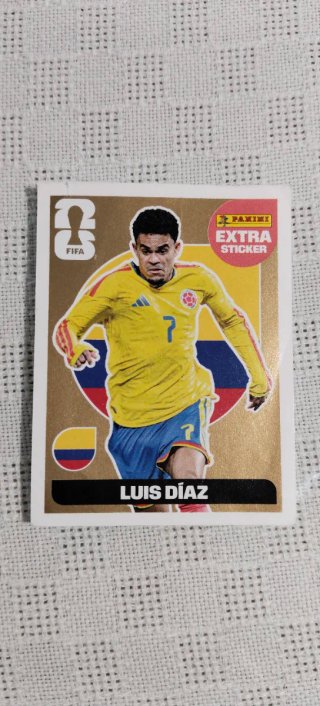 Panini Extra Sticker Luis Díaz Oro