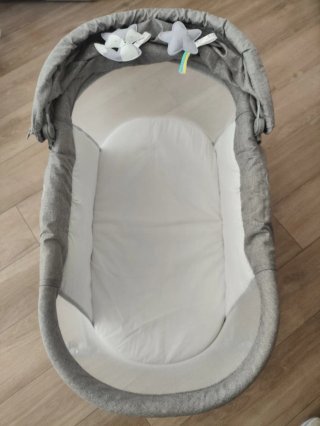 Mini cuna viaje portátil gris para bebé