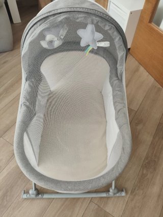 Mini cuna viaje portátil gris para bebé