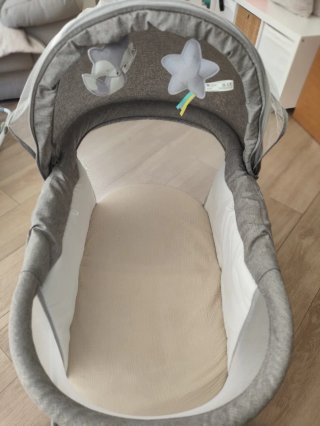 Mini cuna viaje portátil gris para bebé