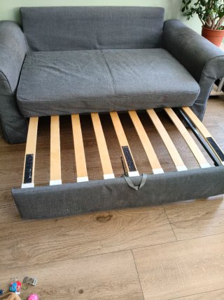 Sofá Cama Ikea Gris Tela