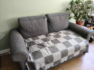 Sofá Cama Ikea Gris Tela