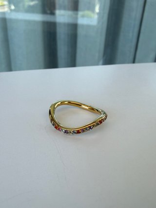 Anillo TOUS plata vermeil Vibrant Colors talla 14