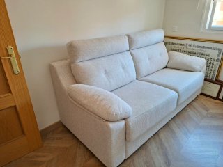 Sofá cama 2 plazas beige