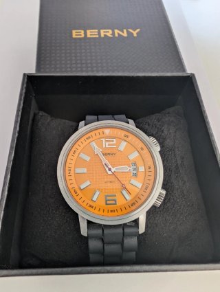Reloj Berny Compressor Naranja Automático