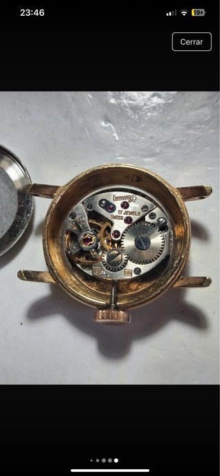 Reloj Eberhard chapado oro mujer vintage