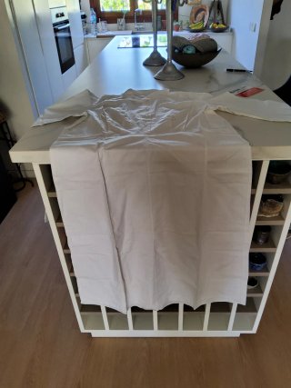 Camisón antiguo algodón bordado
