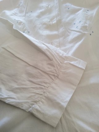 Camisón antiguo algodón bordado