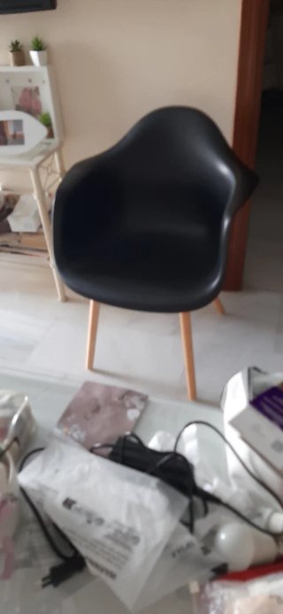 Seggiole Nordiche Nere (Confezione da 4)