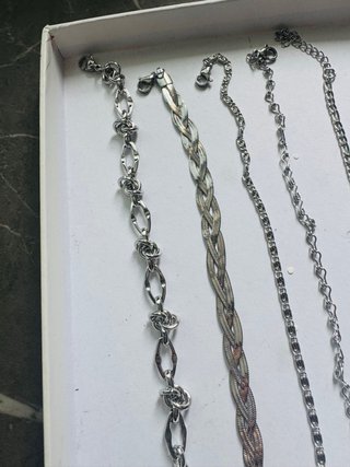 Set 5 bracciali acciaio inossidabile