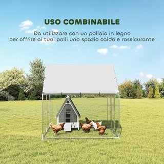 Pollaio per Galline da Esterno, 2x2x2m 4 m2 Recint