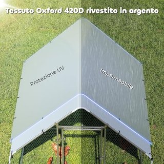 Pollaio per Galline da Esterno, 2x2x2m 4 m2 Recint