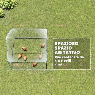 Pollaio per Galline da Esterno, 2x2x2m 4 m2 Recint
