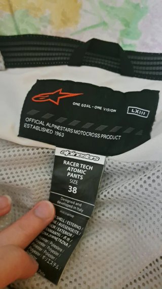 Pantalón Motocross Alpinestars Blanco Naranja
