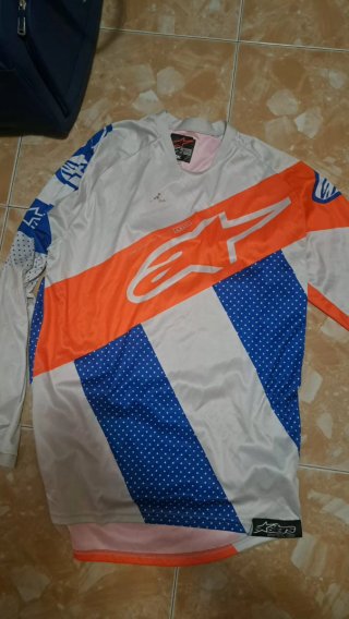 Pantalón Motocross Alpinestars Blanco Naranja
