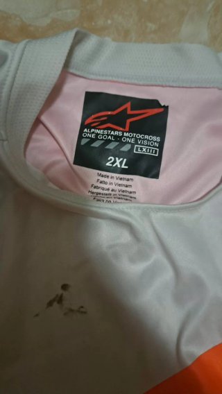 Pantalón Motocross Alpinestars Blanco Naranja