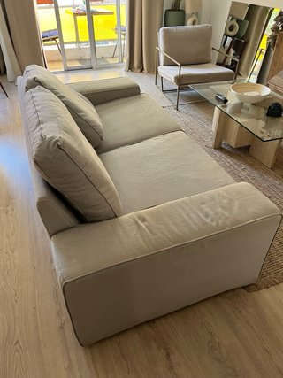 Sofá 2 plazas Ikea Beige Tela