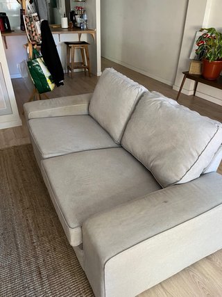 Sofá 2 plazas Ikea Beige Tela