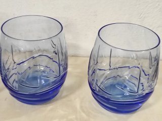 Set servizio 6 bicchieri blu da acqua